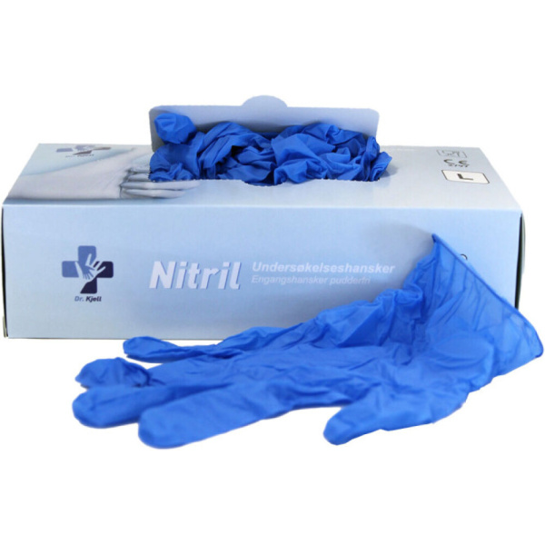 Engangshansker Nitrile 100 stk str 9-10-11